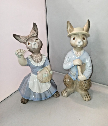 Lladro style boy and girl - boy,