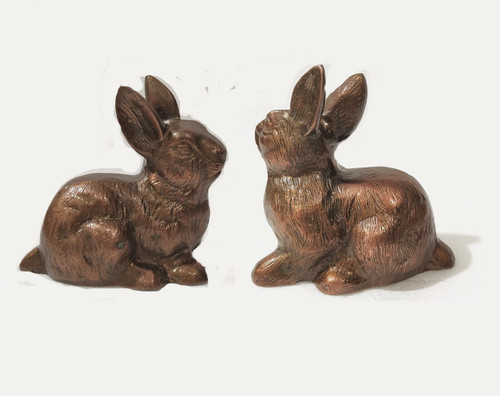 Vintage rabbit pair metal - vintage,