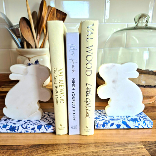 Pair white rabbit marble - pair,