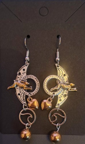 Steampunk moon rabbit pendant - steampunk,