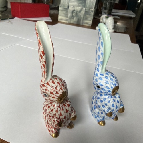 Herend porcelain rabbits - herend,
