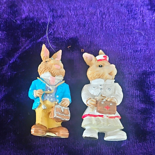 Jenco pair rabbit figurines - jenco,