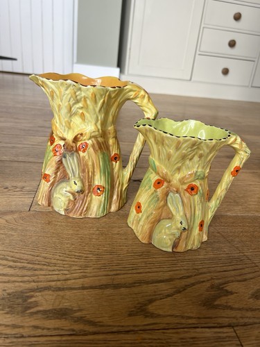 Burleigh ware jug pair - jug, hare