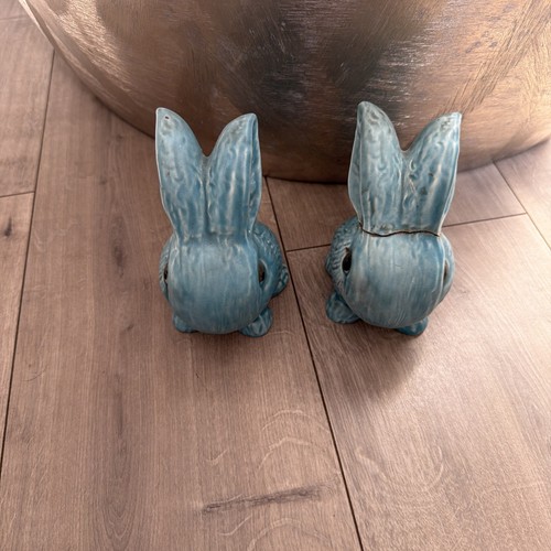 Pair vintage ceramic blue - pair, of