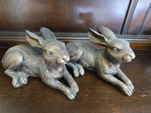 Pair wooden bronze - wooden,