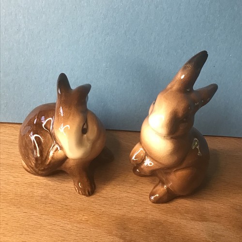 Beswick ornaments rabbits pair - ornaments,