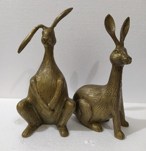 Large rabbit pair metal - large,