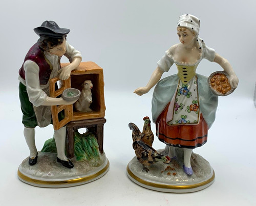 Pair vintage sitzendorf - vintage,