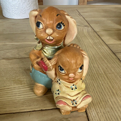 Ceramic rabbit figurine - ceramic,
