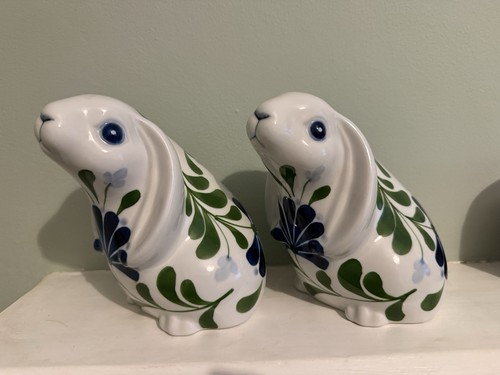 Pair dansk ceramic - ceramic, sage