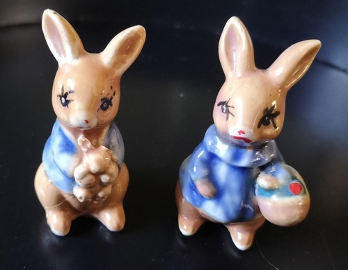 Vintage pair ceramic glazed - ceramic,