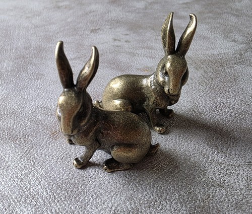 Vintage style brass rabbit - vintage,