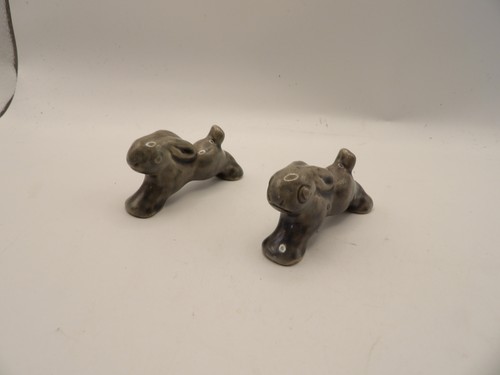 Pair vintage ceramic - a,