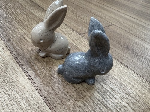 Pair marble rabbit - pair, of
