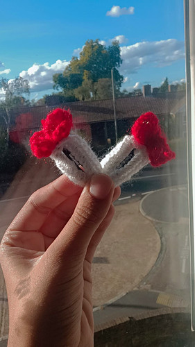 Handmade bunny hair - hair, clips